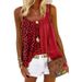 Women's Clothing Spring And Summer Holiday Seaside Style Leopard Print Splicing Ruffle Print Tank Top Vest_ecoleips.com