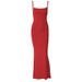 Women's Clothing Sexy Slim Backless Sling Solid Color Dress_ecoleips.com