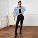 Women's Clothing Denim Jacket Casual Solid Color Jacket Women_ecoleips.com