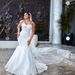 African Asuwebi White Mermaid Wedding Dress With Sheer Neck, Full Sleeves, Beaded Pearls, Vintage Elegant Bridal Gown_ecoleips.com