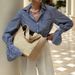 Women's Clothing Fashion Temperament Ins Style Long Sleeved Striped Shirt_ecoleips.com