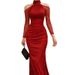 2026 Spring New Women's Clothing European And American Cross-Border Elegant Fishtail Waist-Cinching Slimming Long_ecoleips.com