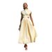 Summer Stand Collar Long Dress For Women American Sweet Fashion Street Style Solid Color Waist Revealing New Style_ecoleips.com