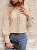 Aria Basics Aria Basics Cross-border Foreign Trade Women's Clothing European And American Round-neck Puff Sleeve Large Polka Dot Lace_ecoleips.com