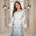 Women’s Clothing Muslim Women's Robe Printed Beaded Hot Diamond Round Neck Dress_ecoleips.com