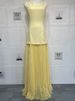 Mozision Elegant Two Piece Maxi Dress Women Fashion Boat Neck Sleeveless Bodycon Pleated Club Party Long Dress Female Vestidos_ecoleips.com