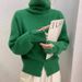 Women's High Neck Loose Fit Knit Sweater - Soft & Stylish Winter Pullover In Solid Colors_ecoleips.com