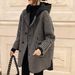 Chic Checkered Hooded Wool Coat For Women – Oversized Longline Trench Coat With Pockets In Classic Houndstooth Pattern_ecoleips.com
