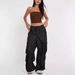 Women's Clothing Pants With Pockets Low Rise Loose Drawstring Casual Pants_ecoleips.com