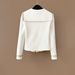 Navy Collar Slim Fit Women's Two-Piece Set – Autumn Long Sleeve Top & Trousers Outfit (S-XXL, Black/Beige)_ecoleips.com