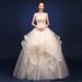 Plus Size Strapless Evening Gown Korean Style Puffy Skirt Floor Length Slim Fit Maternity Wedding Dress For Photo Studio_ecoleips.com