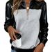 Women's Clothing Women's Half-Zip Stand Collar Sweatshirt – Brushed Poly-Spandex Blend With Raglan Sleeves & Contrast Trim (S-XXXL)_ecoleips.com