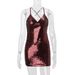 New Arrival Summer Women Dress Sexy Hot Girl Slim Bodycon Dress Open Back Tie Wrap Dress_ecoleips.com