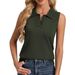 2026 Women Elegant Wool Blend Knit Sleeveless Polo Vest_ecoleips.com