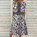 2024 New European American Women's Fashion: Trendy Printed Round-Neck Dress With Five-Sleeve And Pockets, Bestseller On_ecoleips.com