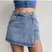 Women's Clothing High Waist A Line Denim Shorts Summer New Style Light Color Two Piece Design Temperament Slim Hot Girl Skirt Pants_ecoleips.com