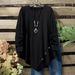Women's Clothing For Autumn And Winter: Solid-Colored Top With An Irregular Hem, Round Collar, And Long Sleeves._ecoleips.com