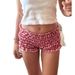 Women's Clothing Casual Plaid Shorts Fashion Ruffled Sexy Low Waist Shorts Super Short_ecoleips.com