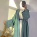 Muslim Middle Eastern Style Clothing With Floral Moon Embroidery, Elegant European And American Women's New Long Robe_ecoleips.com