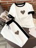 Summer Fashion Casual High Street Style Women's round Neck Short Sleeve Trouser Suit Print Design Spring/Autumn Wear_ecoleips.com