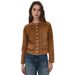 Women's Clothing Short Suede Jacket Single Breasted With Metal Buttons Versatile Autumn Fashion Outerwear_ecoleips.com