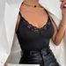 Women's Lace Lingerie Camisole, Sexy Low Back Slim Fit Strap Cami Top For Layering_ecoleips.com