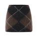 Cross-border Foreign Trade Women's Clothing 2025 Autumn Winter European And American Plaid Pullover Top + Knit Skirt Set_ecoleips.com