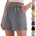 Women's Clothing Sports Shorts Loose Waist Slim All Match Outdoor Wear Solid Color Sports Shorts_ecoleips.com