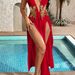 Women's Clothing Evening Dress Long Skirt Swimsuit Female Long Skirt Sexy Wedding Deep V One Piece Swimsuit_ecoleips.com