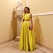 Women’s Clothing One Shoulder Sleeves, Large Swing, Floor Length Two Piece Dress_ecoleips.com