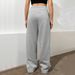 Voya Women's European And American Women's Clothing, Simple Style Wide-leg Pants, New Spring-summer High-waisted Loose-fitting Slimming Casual Pants_ecoleips.com
