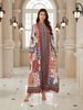 Fashionable V Neck Long Sleeve Ethnic Print Dress for Women Elegant A-Line Maxi Dress Trendy Muslim Clothing Export Hot Item_ecoleips.com