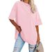 2022 European And American Cross-border Women's T-shirt, New Foreign Trade Model, Loose Fit, Drop Shoulder_ecoleips.com