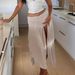 2025 New Spring Summer Casual Women's Pleated Side Slit Irregular Hem Skirt_ecoleips.com
