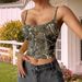 Women's Floral Print Crop Top - Stretchy Ribbed Camisole Sexy Streetwear Summer Sleeveless Tank Top For Festival & Daily Wear_ecoleips.com
