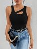 New European And American Style Women's Slim Hollow Out Sleeveless Vest In Stock Short Sleeve Wholesale Wearable Fashion_ecoleips.com