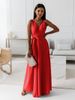 Elegant V-Neck Solid Color Maxi Dress – Women’s Spring & Summer Evening Gown_ecoleips.com