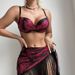 Women's Clothing Three Piece Suit Bikini Tassel Print Swimsuit_ecoleips.com