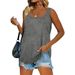 2026 Summer Sleeveless Square Collar Solid Color Vest T-Shirt For Women_ecoleips.com