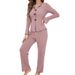 Foreign Trade Cross-Border European American Autumn Winter Women's Pajamas With Turn-Down Collar Bowknot, Fashionable_ecoleips.com
