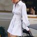 AD563 Hepburn-style Fashionable Elegant Women's 2025 Spring Autumn New Trendy Age-reducing Waist-cinching Shirt With Tie_ecoleips.com