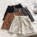 Women's Clothing Solid Color Sports Wide Leg Shorts For Women Summer New High Waist Loose Straight Casual Three Quarter Shorts Hot Pants_ecoleips.com