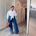 Women's Casual Straight Leg Jeans Double Pocket Front Washed Denim Cotton Spring/Autumn Summer Regular Fit Solid Color_ecoleips.com