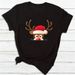 European And American Cross-border Foreign Trade Women's Clothing Christmas Merry Round Neck Printed Ladies Short Sleeve_ecoleips.com