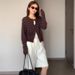 Stunning Striped Knit Cardigan Women, A High-end Early Autumn Korean-style Chic Top For Outerwear_ecoleips.com