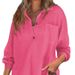 Wholesale Of Large-Size Women's Waffle Knit Tops For Autumn And Winter_ecoleips.com