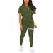Women's round Neck Long Sleeve Two Piece Suit Summer Style Top And Trousers Set European And American Cross Border Spot Supply_ecoleips.com