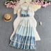 Women's Clothing Sweet Holiday Style Lace Splicing Cake Camisole Suit High Waist Skirt Design Long Skirt_ecoleips.com