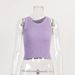 Aria Basics Aria Basics Cross-Border Knitted For Women, European And American Style, Summer 2025, Solid Color, Slim Fit, Ribbed Inner Layer,_ecoleips.com