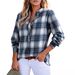 Autumn/Winter Cross-Border European And American Women's Clothing 2026 New V-Neck Plaid Fashionable Casual_ecoleips.com